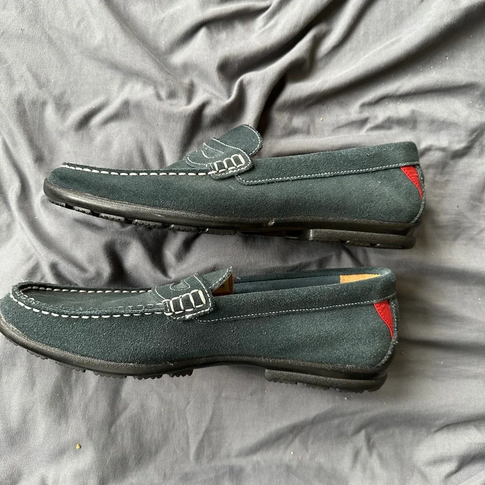 FootJoy Club Casuals Mens Navy Blue Suede Penny Loafers Shoes 79007 Size 9.5 M